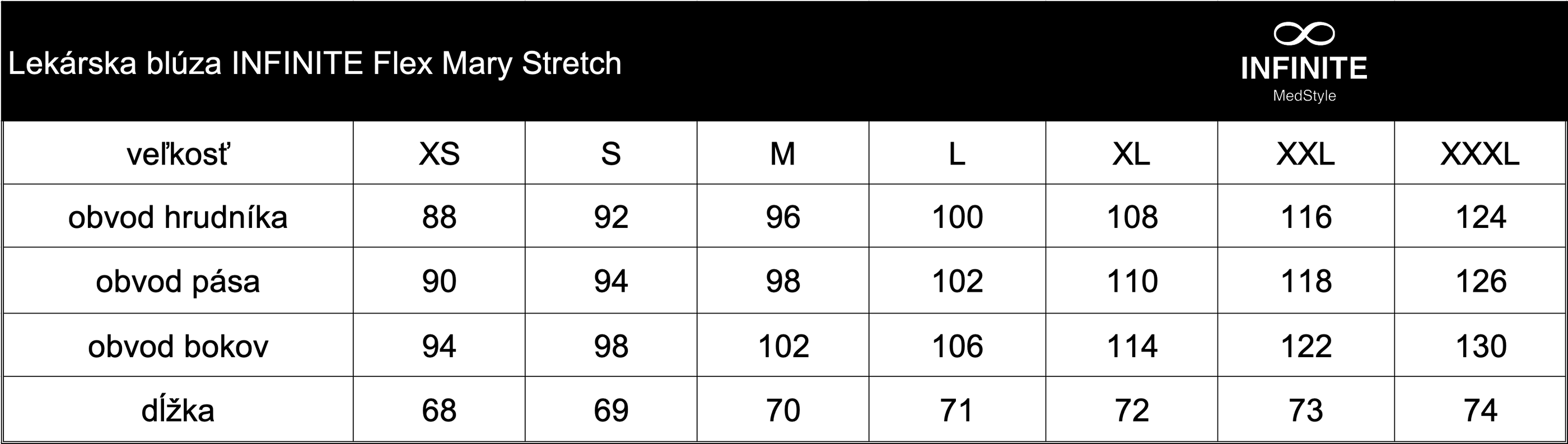 Zdravotnická halena INFINITE Flex Mary Stretch - modrá