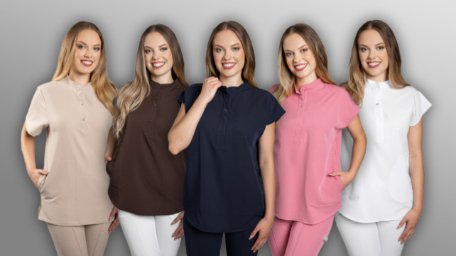 Zdravotnická halena INFINITE Flex Clara Stretch - bílá