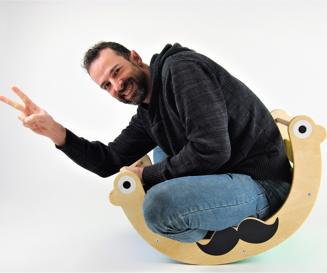 Houpačka Spectra černo-bílá