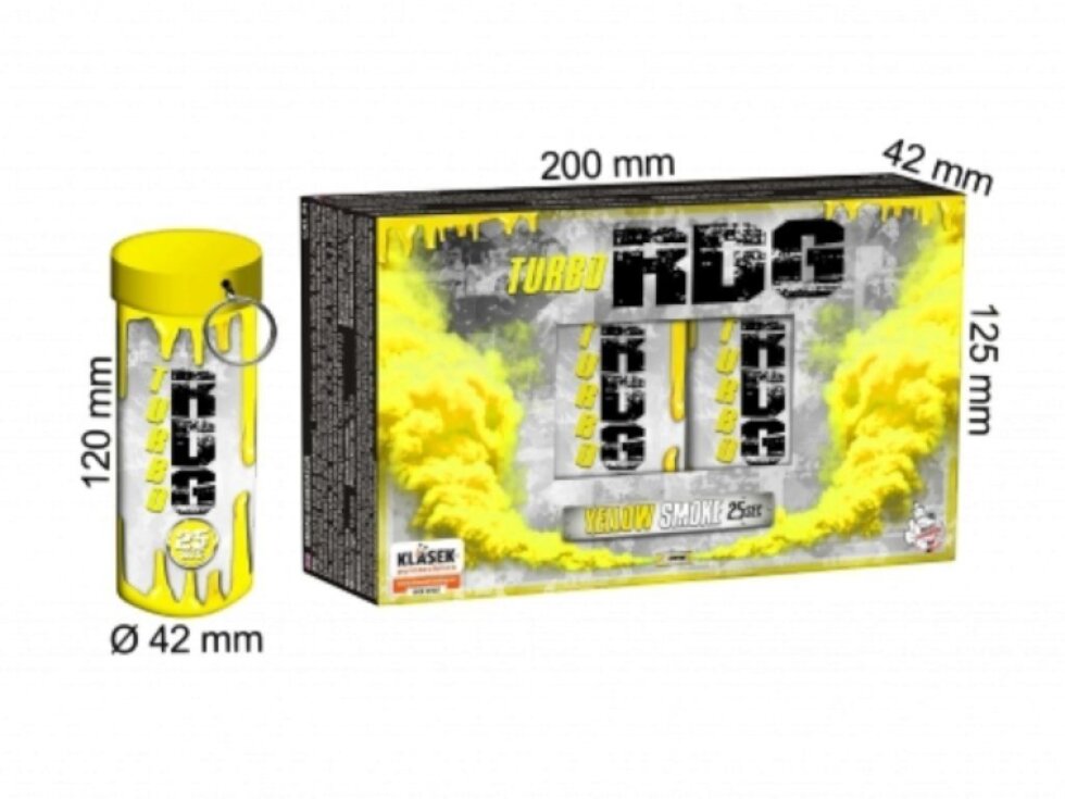 Žltá turbo dymovnica 5ks