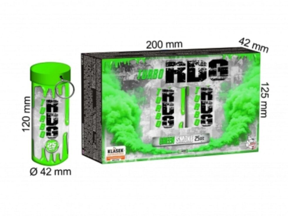 Zelená Turbo dymovnica 5ks