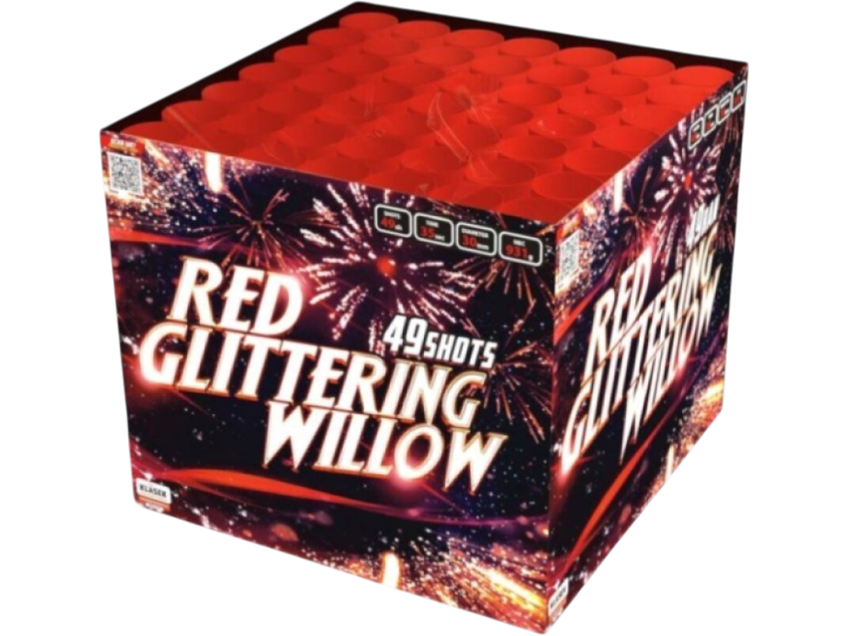 Ohňostroj Red glittering willow 49rán/30mm