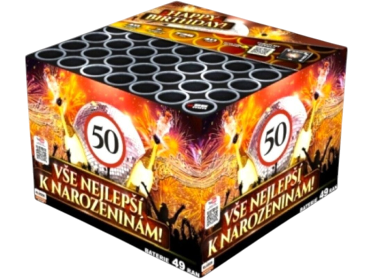Ohňostroj Všetko najlepšie k narodeninám 49rán/25mm