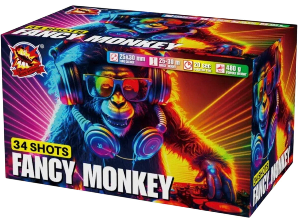 Ohňostroj fancy monkey 34rán/25-30mm