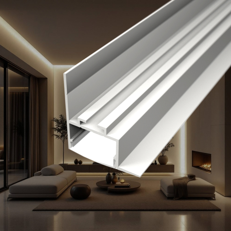 Koncovky LED lišta zapustená SDK 7 (2ks) - biele