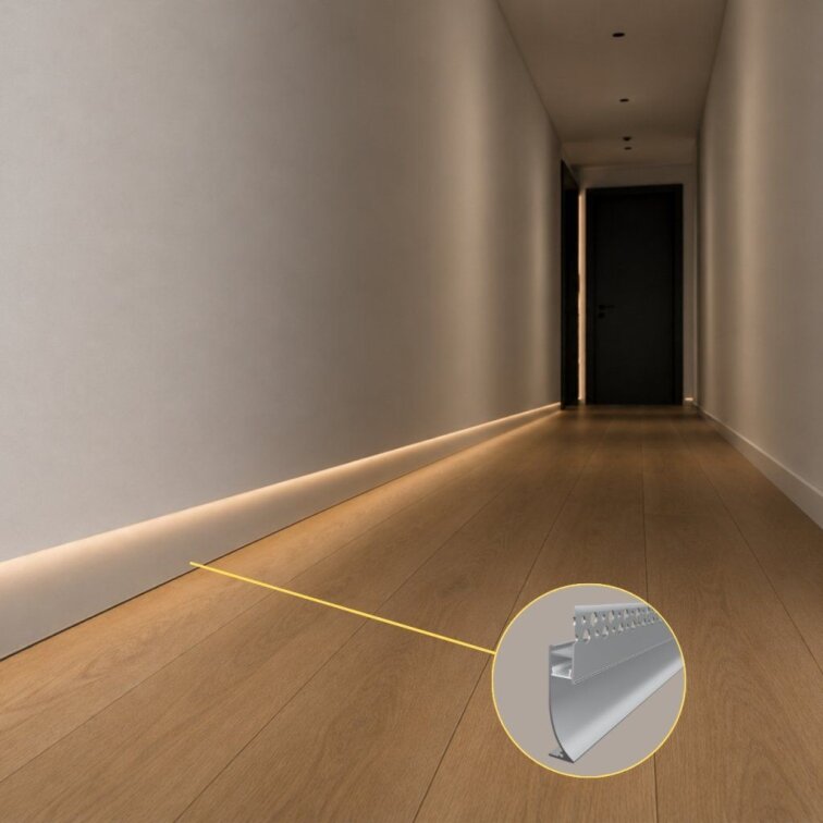 LED lišta soklová - Base glow biela