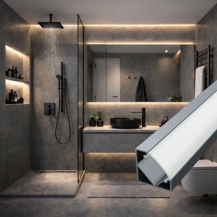 LED lišta ROHOVÁ SIMPLE - Grey