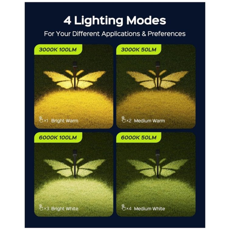 LED solárna lampa - Butterfly