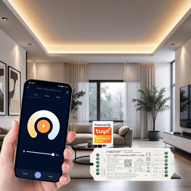LED prijímač PW5 5in1, 20A - 2,4GHz WIFI