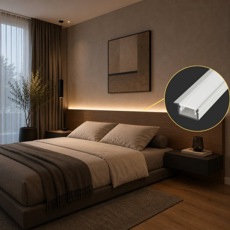 LED lišta zapustená jednostranná - R33 biela