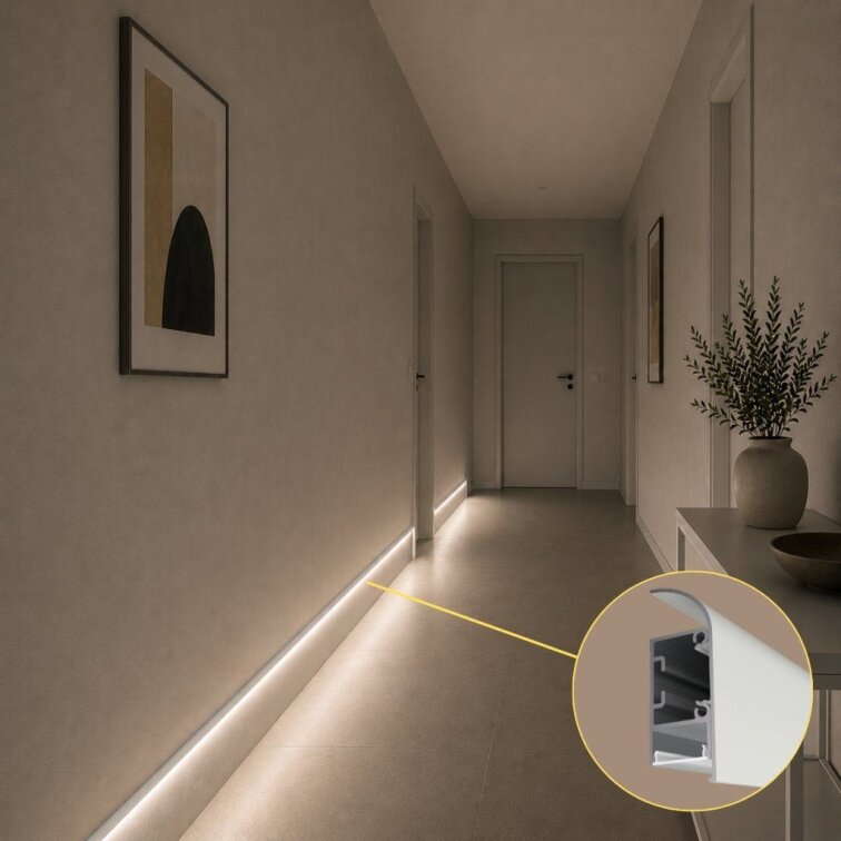 LED lišta povrchová - WALL ARC biela