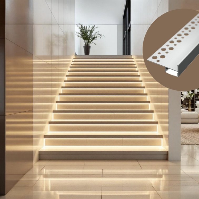 LED lišta schodová podobkladová TILE-EDGE