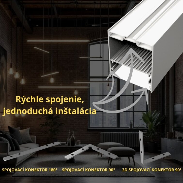 LED lišta SUSPENDED 1 - biela