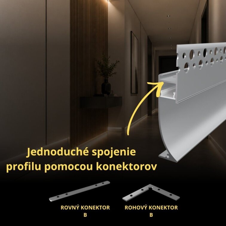 LED lišta soklová - Base glow biela