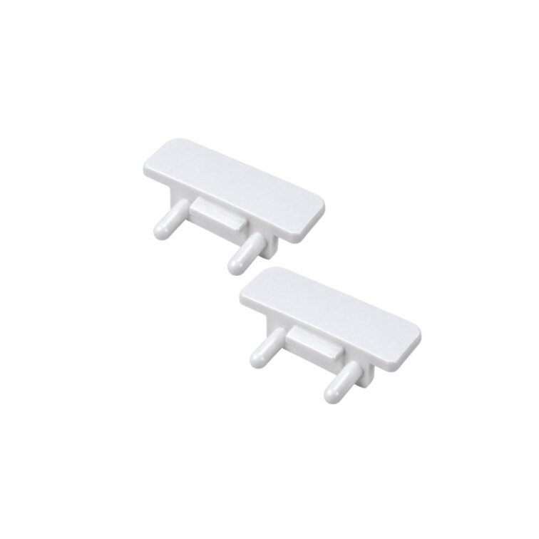 Koncovky pre LED lištu zapustenú R31 - biele (2ks)