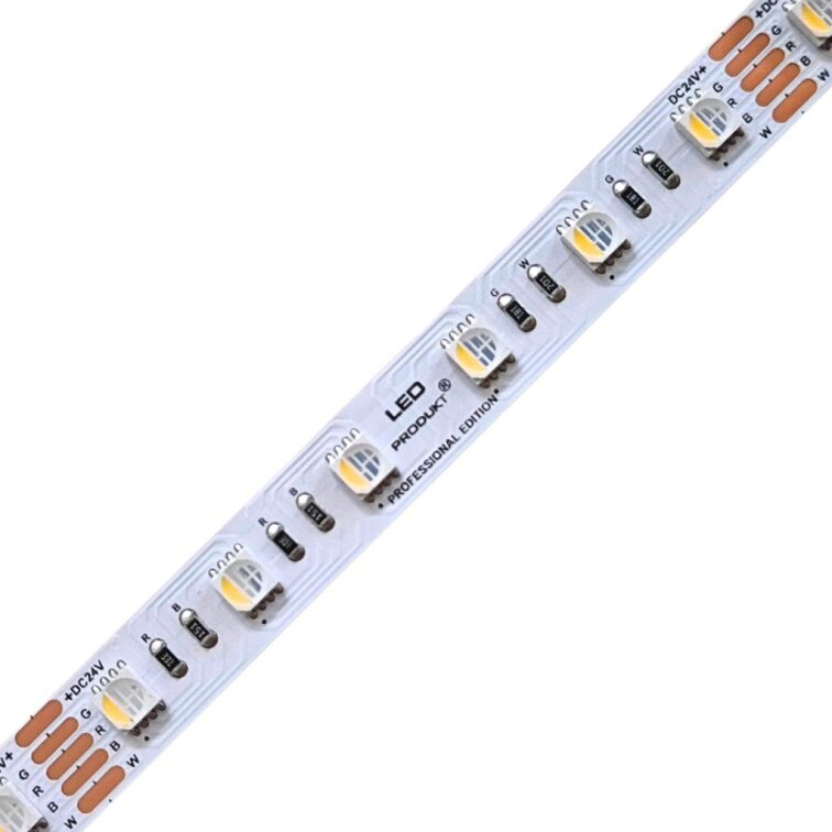 5m PROFI LED pásik RGBW 4in1 60LED/m 16W/m 24V IP20 – RGB+studená biela