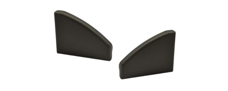 Koncovky pre rohový profil C6 30/60° - čierne (2ks)