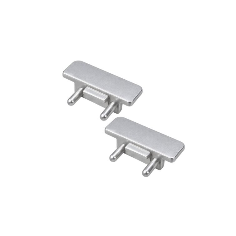 Koncovky pre LED lištu zapustenú R31 - strieborné (2ks)