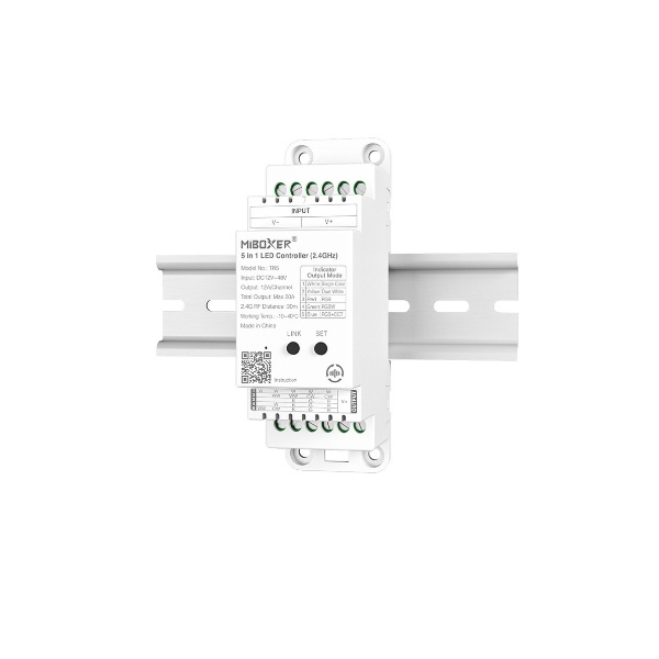LED ovládač RF6 1 okruh otočný nástenný - 2,4GHz - čierny