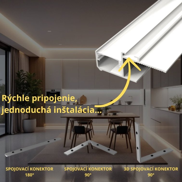 LED lišta CEIL-GLOW biela