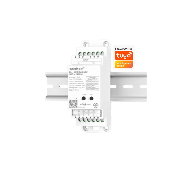 LED ovládač RF6 1 okruh otočný nástenný - 2,4GHz - čierny