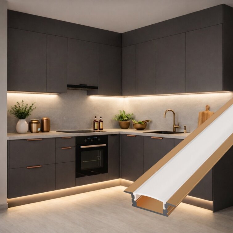 LED lišta zapustená - SIMPLE Bronze (Rose gold)