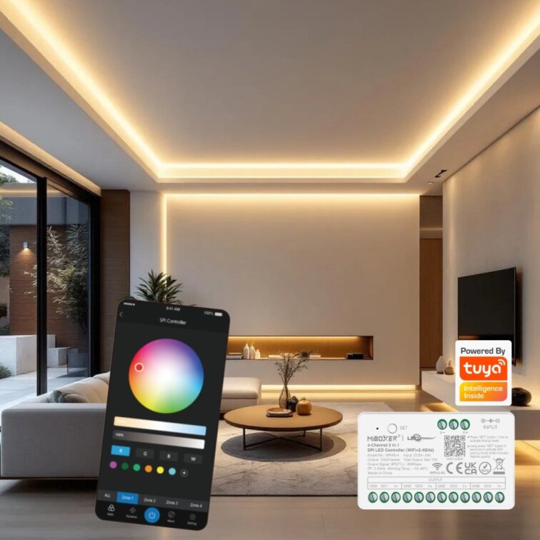 LED prijímač SPI 5 in 1 WIFI + 2,4G - 4 okruhy