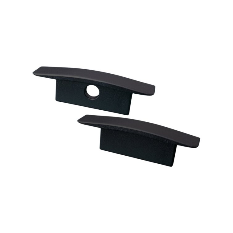 Koncovky - LED lišta zapustená SDK 20 (2ks) - čierne