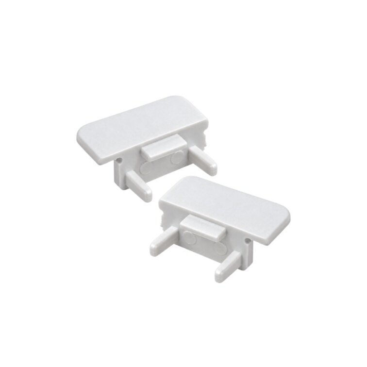 Koncovky pre LED lištu zapustenú R33 - biele (2ks)