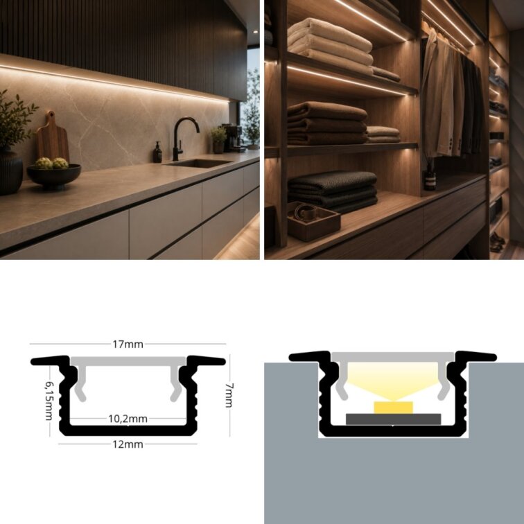 LED lišta zapustená - R31 biela