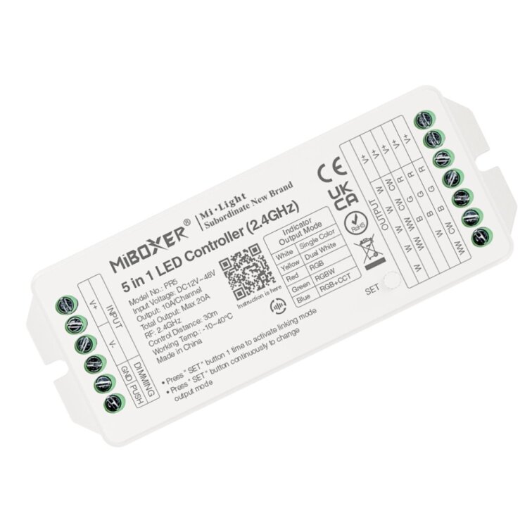 LED prijímač PR5 5in1, 20A - 2,4GHz