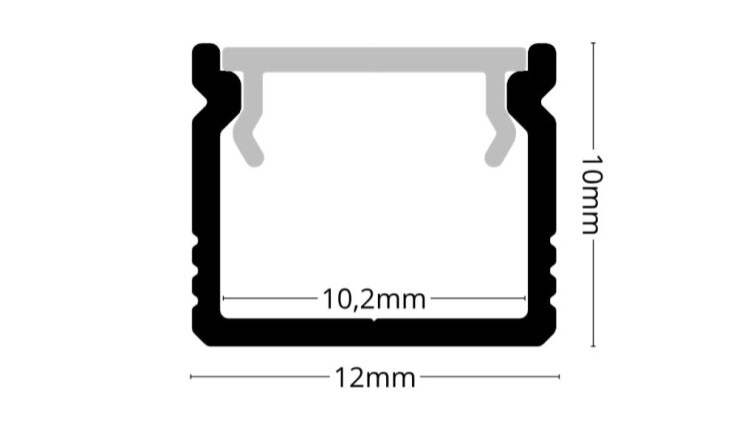 LED lišta povrchová - S32 strieborná