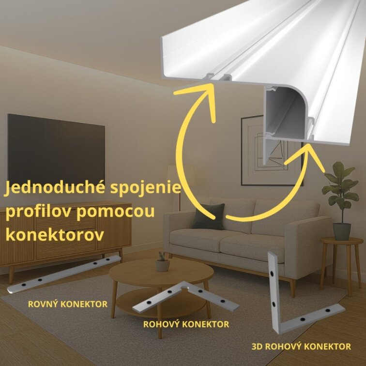 LED lišta WALL-GLOW MAXI biela