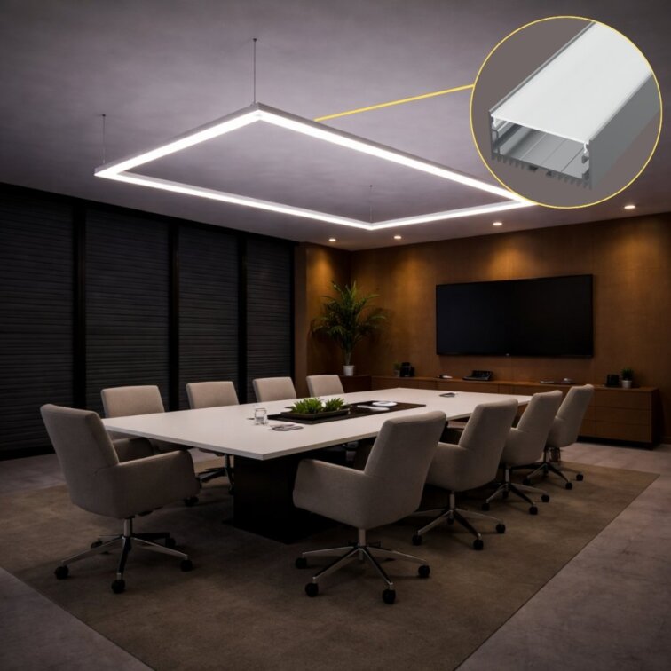 LED lišta povrchová - MAXI strieborná