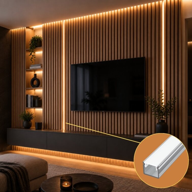 LED lišta povrchová - S32 strieborná
