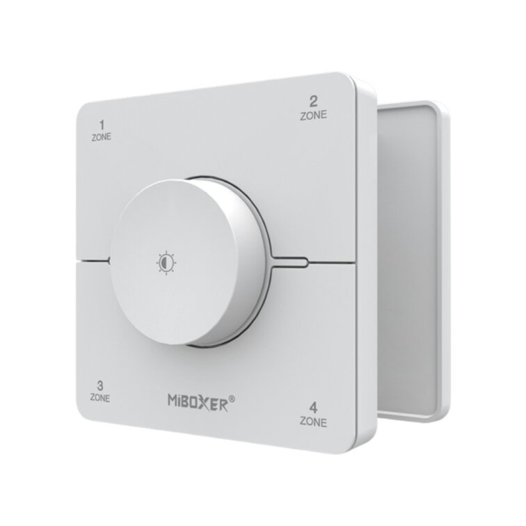 LED ovládač nástenný single/CCT - 2,4GHz 4 okruhy - biely