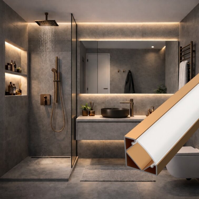 LED lišta ROHOVÁ SIMPLE - Bronze