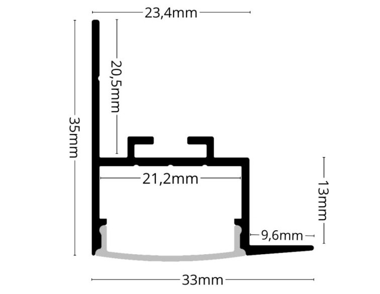 LED lišta zapustená do SDK 7