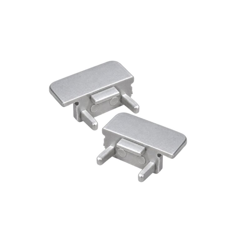 Koncovky pre LED lištu zapustenú R33 - strieborné (2ks)