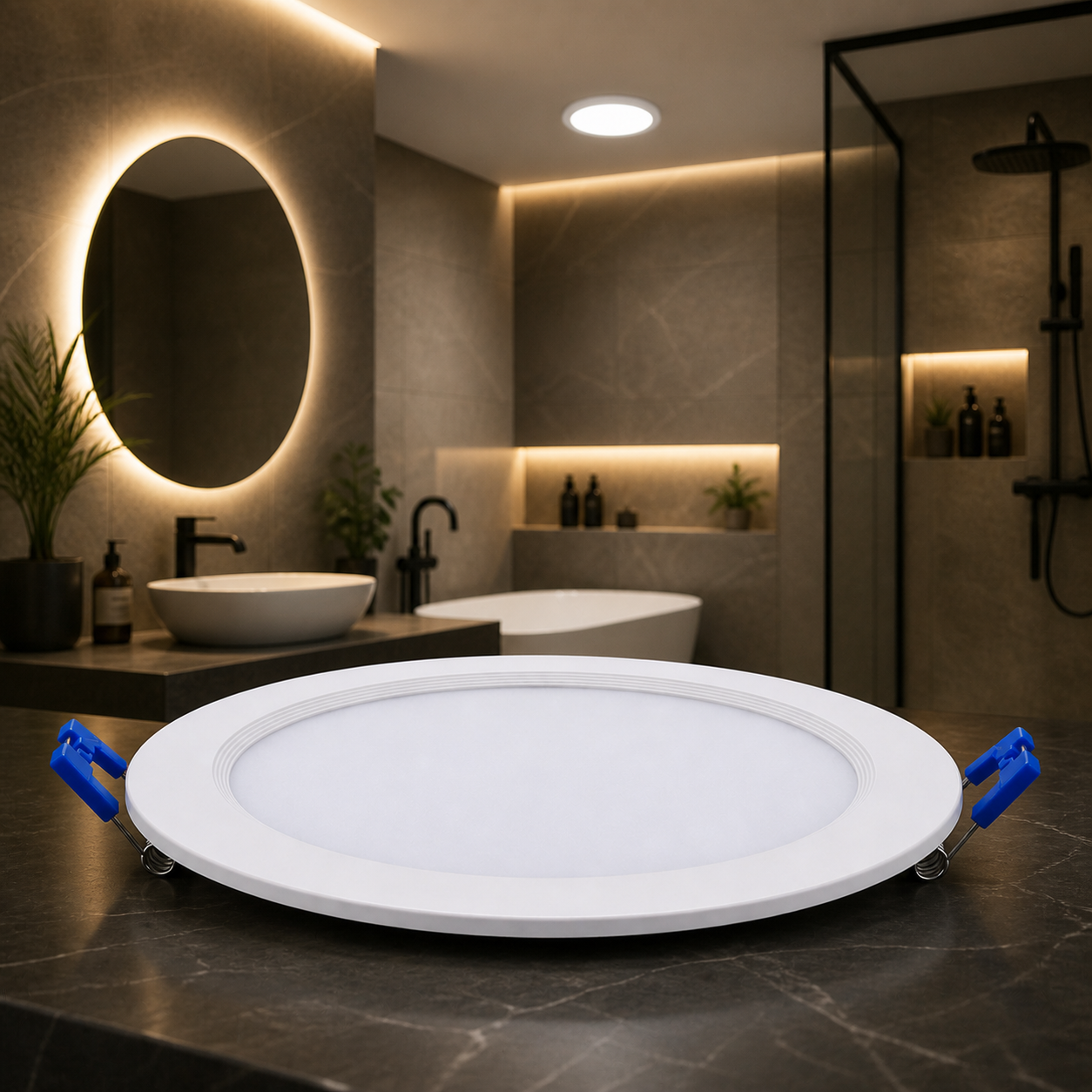 LED panel Wellmax 24W IP54 kruhový – CCT 3000K/4000K/6500K (3v1)