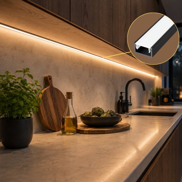 LED lišta povrchová - S31 čierna