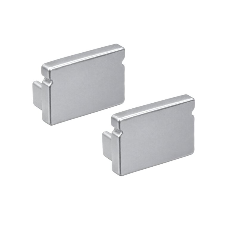 Koncovky pre LED lištu S32 - strieborné (2ks)