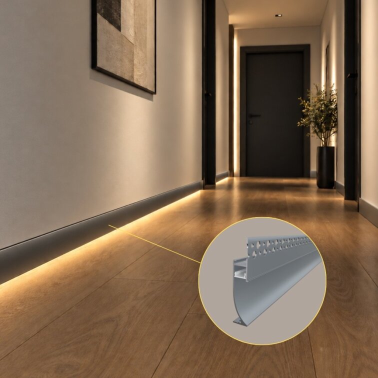 LED lišta soklová - Base glow GREY