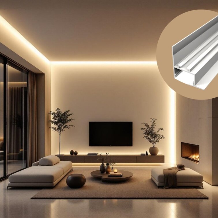 LED lišta zapustená do SDK 7 - biela