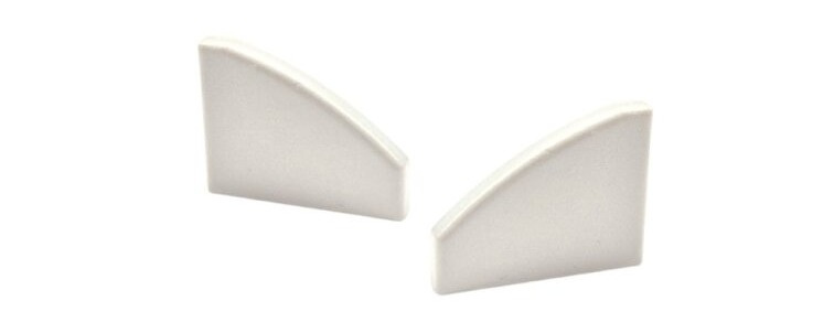 Koncovky pre rohový profil C6 30/60° - biele (2ks)