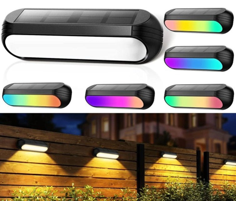 LED solárna lampa - RGB + Teplá biela