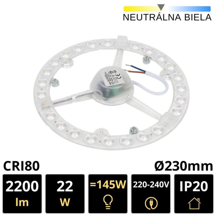 22W LED modul do stropného svietidla 230V - neutrálna biela
