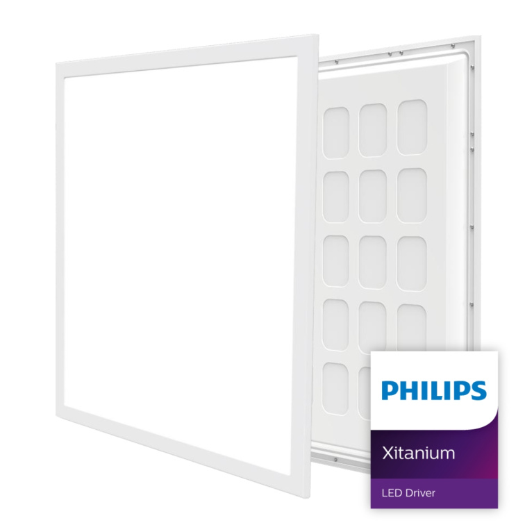 LED panel 18/25W 595x595 mm, CRI80 UGR19 Philips driver - neutrálna biela