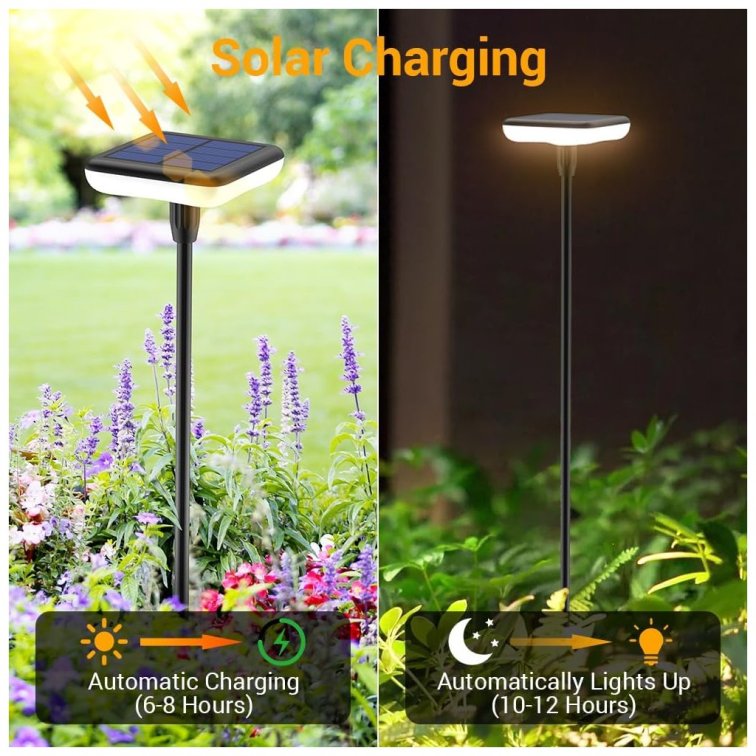 LED solárna lampa štvorec - Efekt plávajúceho svetla