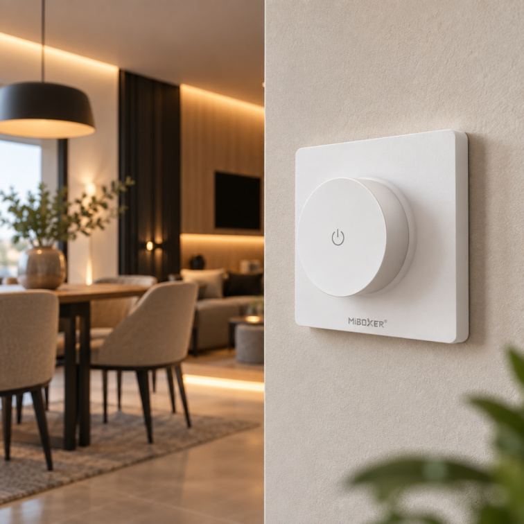 Nástenný otočný TRIAC stmievač 230V, 2,4 GHz - WIFI